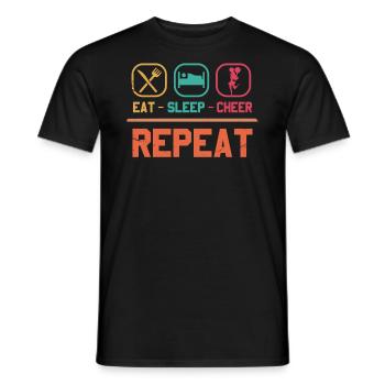 Alles Über Dieses Basisdesign Für Cheerleader - Männer T-Shirt - Schwarz - Vorne - AI Model Male 178 light (178cm)