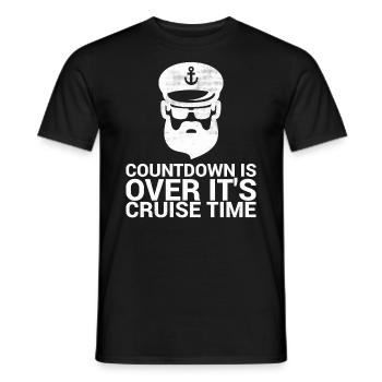 Der Countdown Ist Vorbei, Es Ist Kreuzfahrtzeit - Männer T-Shirt - Schwarz - Vorne - AI Model Male 178 light (178cm)
