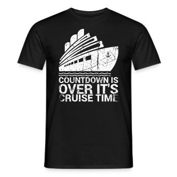 The countdown is over, it's cruise time - Men's T-Shirt - black - Front - AI Model Male 178 light (178cm)