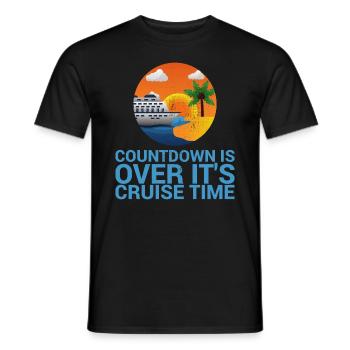 The countdown is over, it's cruise time - Men's T-Shirt - black - Front - AI Model Male 178 light (178cm)