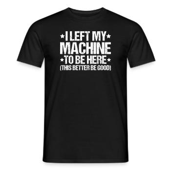 Opérateur de machine et d’installation Opérateur de machine - T-shirt homme - noir - Devant - AI Model Male 178 light (178cm)