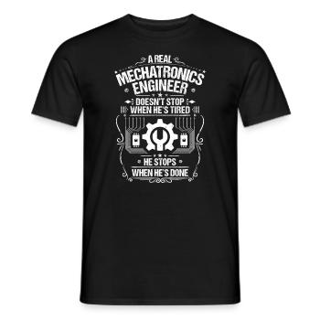 Mechatroniker Mechatronik Mechatronics Engineer - Männer T-Shirt - Schwarz - Vorne - AI Model Male 178 light (178cm)