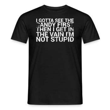 Ich Muss Den Ersten Lustigen Humor Für Erwachsene - Männer T-Shirt - Schwarz - Vorne - AI Model Male 178 light (178cm)