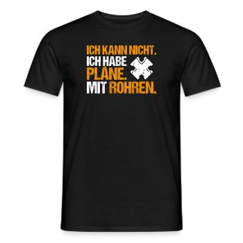 Rohrleitungsbauer Rohrleitungsbau Pipelayer - Männer T-Shirt - Schwarz - Vorne - AI Model Male 178 light (178cm)