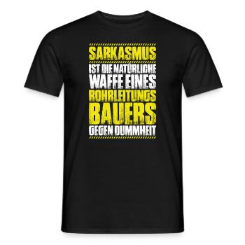 Rohrleitungsbauer Rohrleitungsbau Pipelayer - Männer T-Shirt - Schwarz - Vorne - AI Model Male 178 light (178cm)