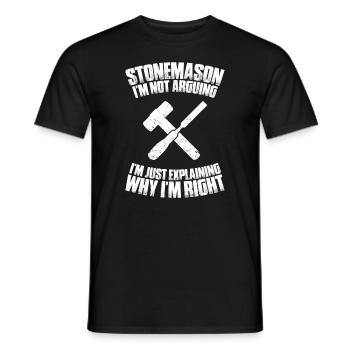 Steinmetz Steinbildhauer Stonemason Stone Mason - Men's T-Shirt - black - Front - AI Model Male 178 light (178cm)
