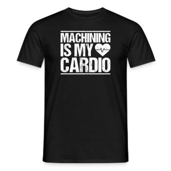 Opérateur de machine de découpe Turner Milling fraiseur Machiniste CNC - T-shirt homme - noir - Devant - AI Model Male 178 light (178cm)