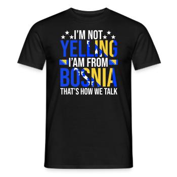 Fiers Bosniaques Bosnie-Herzégovine - T-shirt homme - noir - Devant - AI Model Male 178 light (178cm)