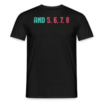 and 5, 6, 7, 8 Design for Cheerleader Cheer Girls - Men's T-Shirt - black - Front - AI Model Male 178 light (178cm)