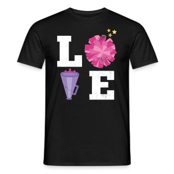 Liebesdesign Für Cheerleader Cheer Girls - Männer T-Shirt - Schwarz - Vorne - AI Model Male 178 light (178cm)