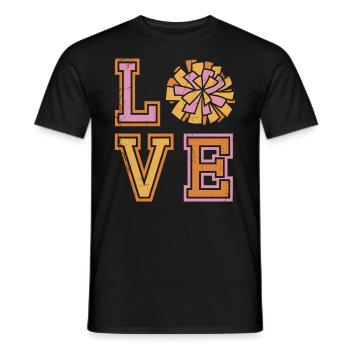 Liebesdesign Für Cheerleader Cheer Girls - Männer T-Shirt - Schwarz - Vorne - AI Model Male 178 light (178cm)