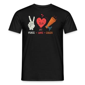 Friedensliebes-beifall-design Für - Männer T-Shirt - Schwarz - Vorne - AI Model Male 178 light (178cm)