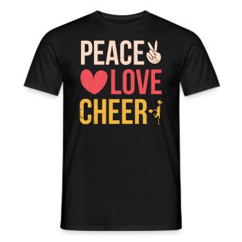 Friedensliebes-beifall-design Für - Männer T-Shirt - Schwarz - Vorne - AI Model Male 178 light (178cm)