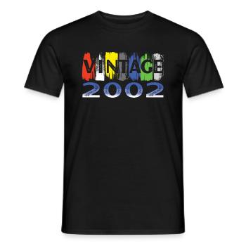 Awesome Seit 2002 Retro 20th Bitrthday - Männer T-Shirt - Schwarz - Vorne - AI Model Male 178 light (178cm)