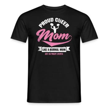 Proud Cheer Mom like a normal mom for - Men's T-Shirt - black - Front - AI Model Male 178 light (178cm)