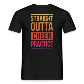 Straight Outta Cheer Practice pour les pom-pom girls - T-shirt homme - noir - Devant - AI Model Male 178 light (178cm)