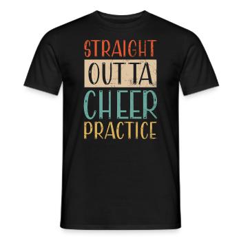 Straight Outta Cheer Practice pour les pom-pom girls - T-shirt homme - noir - Devant - AI Model Male 178 light (178cm)