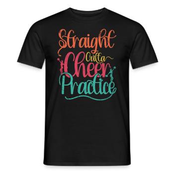 Straight Outta Cheer Practice pour les pom-pom girls - T-shirt homme - noir - Devant - AI Model Male 178 light (178cm)