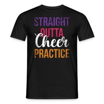 Straight Outta Cheer Practice pour les pom-pom girls - T-shirt homme - noir - Devant - AI Model Male 178 light (178cm)