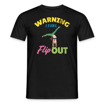 Attention: je pourrais utiliser le design pour les pom-pom girls - T-shirt homme - noir - Devant - AI Model Male 178 light (178cm)