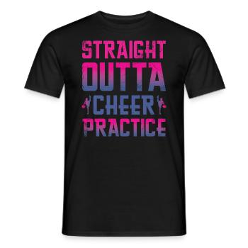 Straight Outta Cheer Practice pour les pom-pom girls - T-shirt homme - noir - Devant - AI Model Male 178 light (178cm)