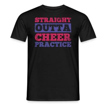 Straight Outta Cheer Practice pour les pom-pom girls - T-shirt homme - noir - Devant - AI Model Male 178 light (178cm)