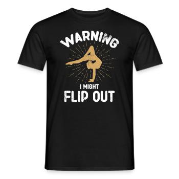 Attention: je pourrais utiliser le design pour les pom-pom girls - T-shirt homme - noir - Devant - AI Model Male 178 light (178cm)