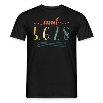 and 5, 6, 7, 8 Design for Cheerleader Cheer Girls - Men's T-Shirt - black - Front - AI Model Male 178 light (178cm)