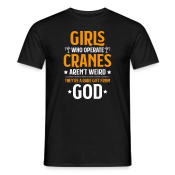 Kranführer Kranfahrer Kran Crane Operator - Männer T-Shirt - Schwarz - Vorne - AI Model Male 178 light (178cm)