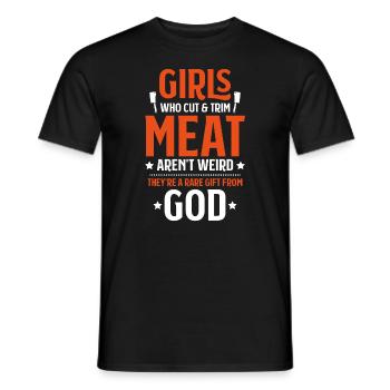 Fleischer Metzger Fleischerei Metzgerei Butcher - Männer T-Shirt - Schwarz - Vorne - AI Model Male 178 light (178cm)