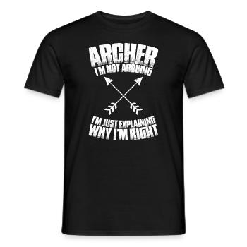 Bogenschütze Bogenschießen Bogen Archer Tir à l’arc - T-shirt homme - noir - Devant - AI Model Male 178 light (178cm)