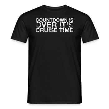 The countdown is over, it's cruise time - Men's T-Shirt - black - Front - AI Model Male 178 light (178cm)