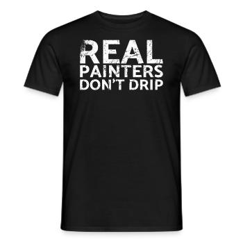 Real painters are not a design for painters - Men's T-Shirt - black - Front - AI Model Male 178 light (178cm)
