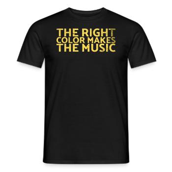 La bonne couleur fait la conception musicale pour les peintres - T-shirt homme - noir - Devant - AI Model Male 178 light (178cm)
