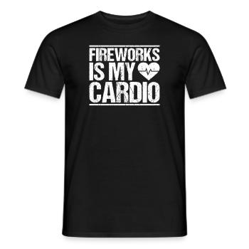 Pyrotechnicien Feux d'artifice Pyrotechnie Pyrotechnicien - T-shirt homme - noir - Devant - AI Model Male 178 light (178cm)
