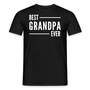 BEST GRANDPA EVER. GRANDPA GIFT - Men's T-Shirt - black - Front - AI Model Male 178 light (178cm)