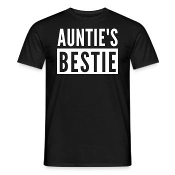 AUNTIE'S BESTIE - Men's T-Shirt - black - Front - AI Model Male 178 light (178cm)