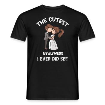 Le couple de mariée le plus doux que j’ai jamais fait pour la mariée - T-shirt homme - noir - Devant - AI Model Male 178 light (178cm)