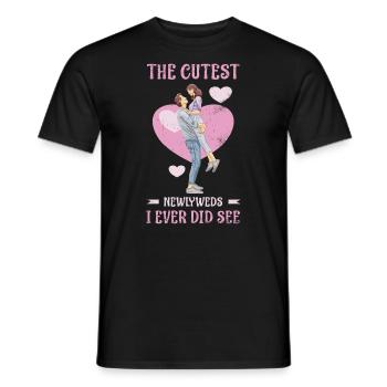 Le couple de mariée le plus doux que j’ai jamais fait pour la mariée - T-shirt homme - noir - Devant - AI Model Male 178 light (178cm)