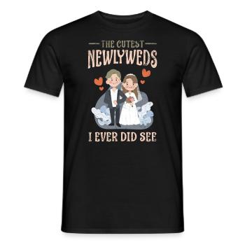 Le couple de mariée le plus doux que j’ai jamais fait pour la mariée - T-shirt homme - noir - Devant - AI Model Male 178 light (178cm)