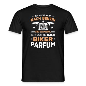 Ich Dufte Nach Biker Parfüm Biker Spruch - Männer T-Shirt - Schwarz - Vorne - AI Model Male 178 light (178cm)
