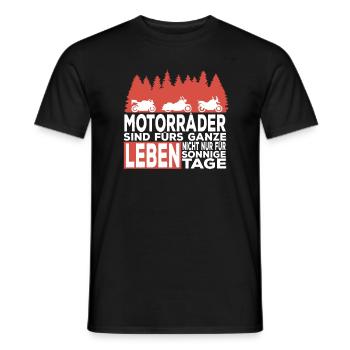 Motorräder Sind Fürs Ganze Leben Motorrad Fahrer - Männer T-Shirt - Schwarz - Vorne - AI Model Male 178 light (178cm)