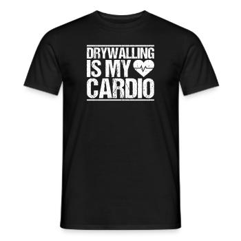 Drywall fitter Drywaller - Men's T-Shirt - black - Front - AI Model Male 178 light (178cm)