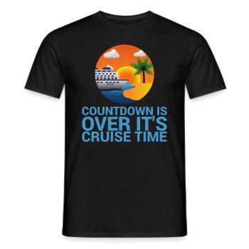 Der Countdown Ist Vorbei, Es Ist Kreuzfahrtzeit - Männer T-Shirt - Schwarz - Vorne - AI Model Male 178 light (178cm)