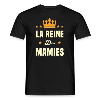 La reine des Mamies - T-shirt homme - noir - Devant - AI Model Male 178 light (178cm)