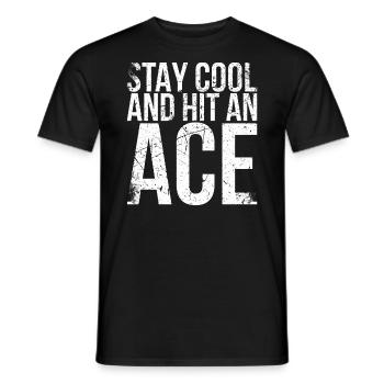 Stay cool and beat an Ass Design - Men's T-Shirt - black - Front - AI Model Male 178 light (178cm)