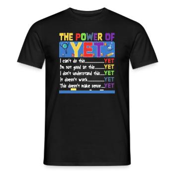 The Power Of Yet Elementary School Motivational - Männer T-Shirt - Schwarz - Vorne - AI Model Male 178 light (178cm)