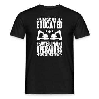 Baggerfahrer Baggerführer Heavy Equipment Operator - Männer T-Shirt - Schwarz - Vorne - AI Model Male 178 light (178cm)
