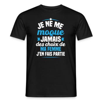 Je ne me moque jamais des choix - T-shirt homme - noir - Devant - AI Model Male 178 light (178cm)