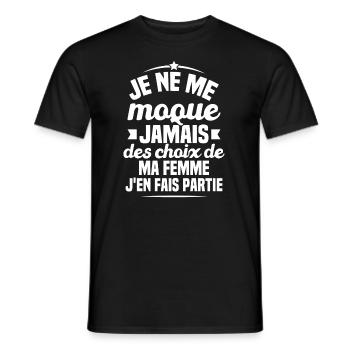 Je ne me moque jamais des choix - T-shirt homme - noir - Devant - AI Model Male 178 light (178cm)